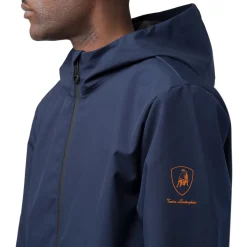 Sale Giacca a vento da uomo Blu impermeabile con cappuccio e tasche Uomo Giacche E Cappotti Uomo|Abbigliamento Sportivo Uomo