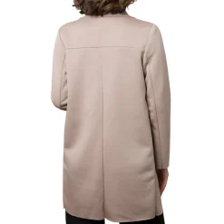 Online Giacca Beige da donna a taglio vivo con tasche Donna Giacche E Cappotti Donna|Abbigliamento Moda Donna