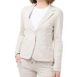 Hot Giacca beige da Donna in cotone con bottoni Donna Giacche E Cappotti Donna|Abbigliamento Moda Donna