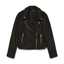 New Giacca biker effetto scamosciato nera da Donna Donna Abbigliamento Moda Donna|Giacche E Cappotti Donna