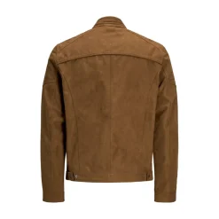 Clearance Giacca biker in similpelle marrone da uomo Uomo Giacche E Cappotti Uomo|Abbigliamento Moda Uomo