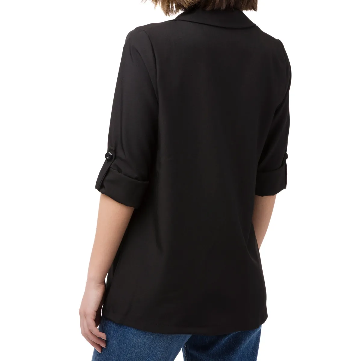 Giacca Blazer nera da Donna con dettaglio risvolto Donna Giacche E Cappotti Donna|Abbigliamento Moda Donna