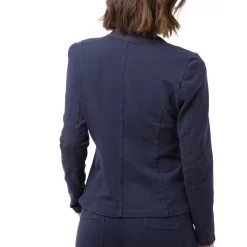 Hot Giacca blu da Donna in cotone con bottoni Donna Giacche E Cappotti Donna|Abbigliamento Moda Donna