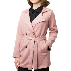 Clearance Giacca da donna rosa in tessuto effetto ciniglia Donna Giacche E Cappotti Donna|Abbigliamento Moda Donna