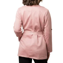 Clearance Giacca da donna rosa in tessuto effetto ciniglia Donna Giacche E Cappotti Donna|Abbigliamento Moda Donna