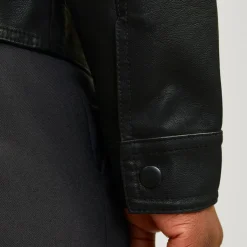 Giacca in similpelle da uomo nera Uomo Giacche E Cappotti Uomo|Abbigliamento Moda Uomo