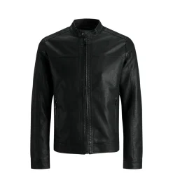 Giacca in similpelle da uomo nera Uomo Giacche E Cappotti Uomo|Abbigliamento Moda Uomo