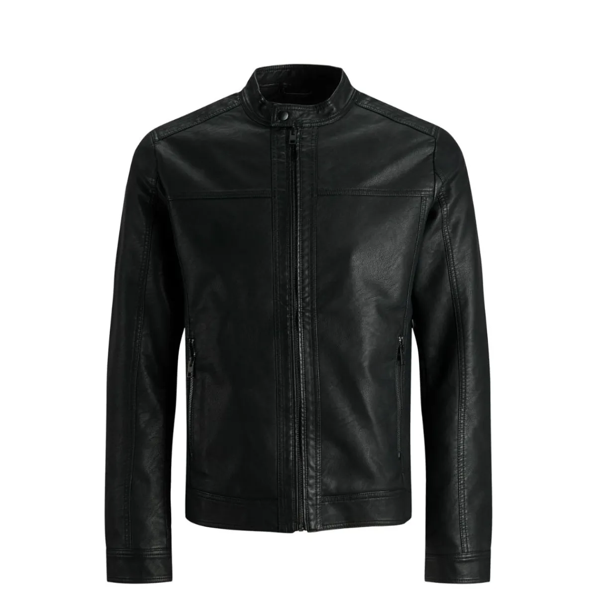 Giacca in similpelle da uomo nera Uomo Giacche E Cappotti Uomo|Abbigliamento Moda Uomo