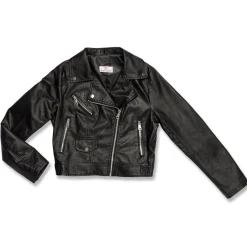 Online Giacca nera effetto pelle da donna Donna Giacche E Cappotti Donna|Abbigliamento Moda Donna