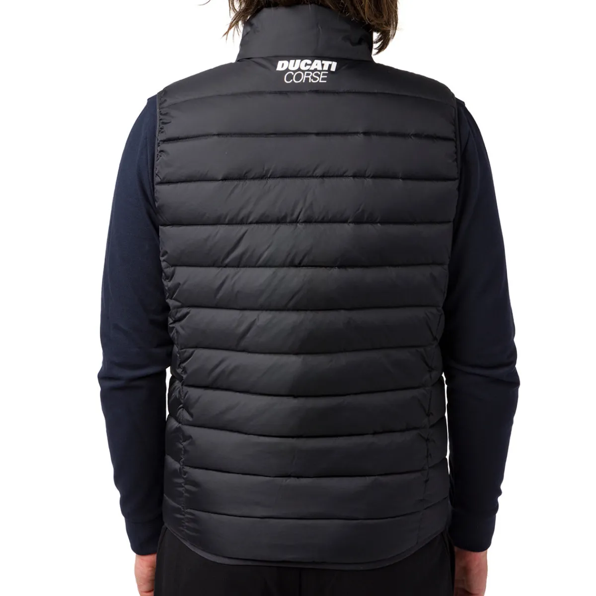 Discount Gilet imbottito da uomo nero con logo Corse Uomo Abbigliamento Ducati|Giacche E Cappotti Uomo