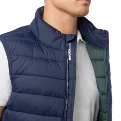 Outlet Gilet trapuntato blu da Uomo con logo Corse Uomo Abbigliamento Ducati|Giacche E Cappotti Uomo