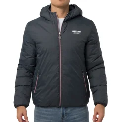 Outlet Giubbotto Double-Face Uomo grigio e blu con cappuccio Corse Uomo Abbigliamento Ducati|Giacche E Cappotti Uomo