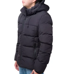 Online Giubbotto nero da uomo con cappuccio Uomo Giacche E Cappotti Uomo|Abbigliamento Moda Uomo