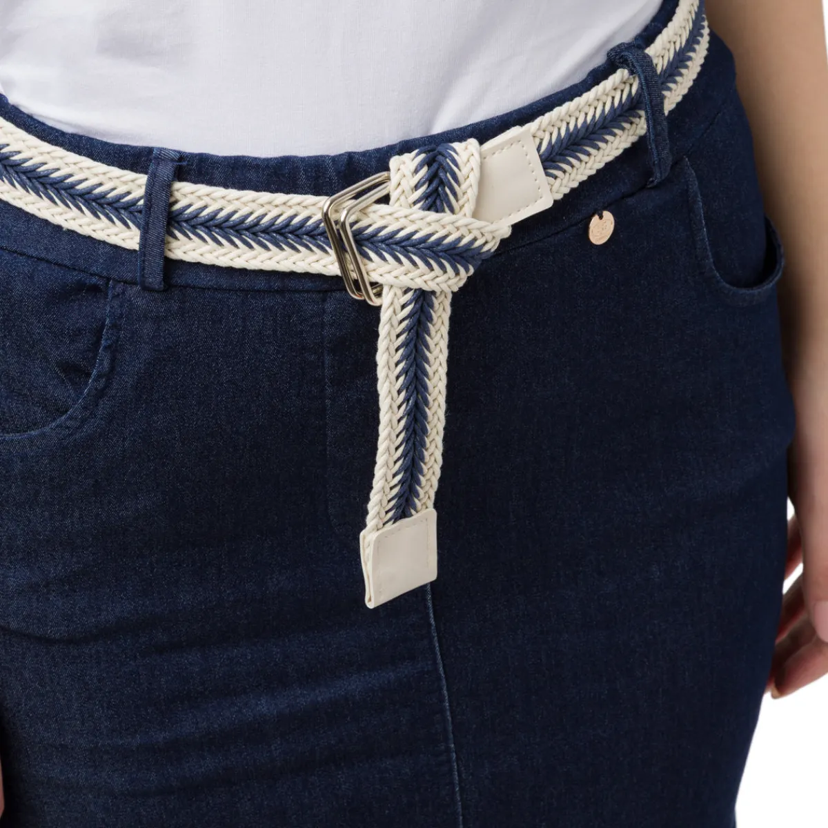 Sale Gonna in denim da Donna con spacco e cintura Donna Gonne E Pantaloni|Abbigliamento Moda Donna