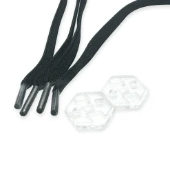 New Lacci elastici con sistema bloccaggio regolabile neri Donna Solette E Lacci|Solette E Lacci