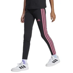 Best Leggings neri da Bambina con bande rosa JG 3S LEG 230 Bambino Abbigliamento Adidas|Pantaloni Bambino