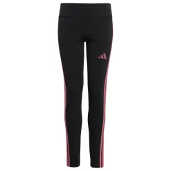 Best Leggings neri da Bambina con bande rosa JG 3S LEG 230 Bambino Abbigliamento Adidas|Pantaloni Bambino