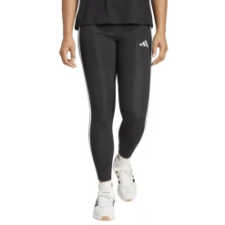 Sale Leggings neri da Donna con bande laterali e logo sul lato Donna Abbigliamento Adidas|Gonne E Pantaloni