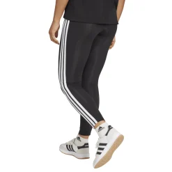Sale Leggings neri da Donna con bande laterali e logo sul lato Donna Abbigliamento Adidas|Gonne E Pantaloni