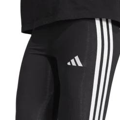 Sale Leggings neri da Donna con bande laterali e logo sul lato Donna Abbigliamento Adidas|Gonne E Pantaloni