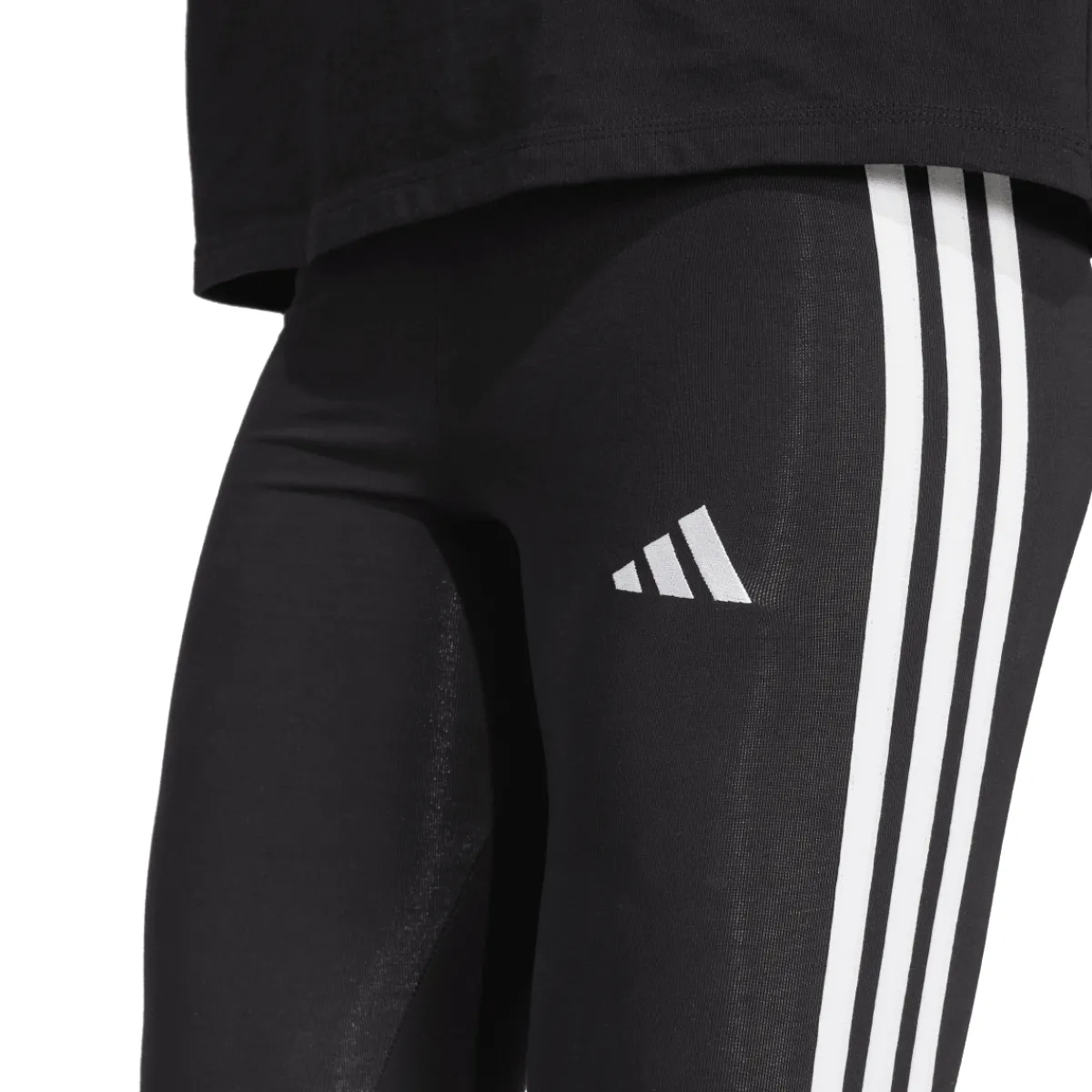 Sale Leggings neri da Donna con bande laterali e logo sul lato Donna Abbigliamento Adidas|Gonne E Pantaloni