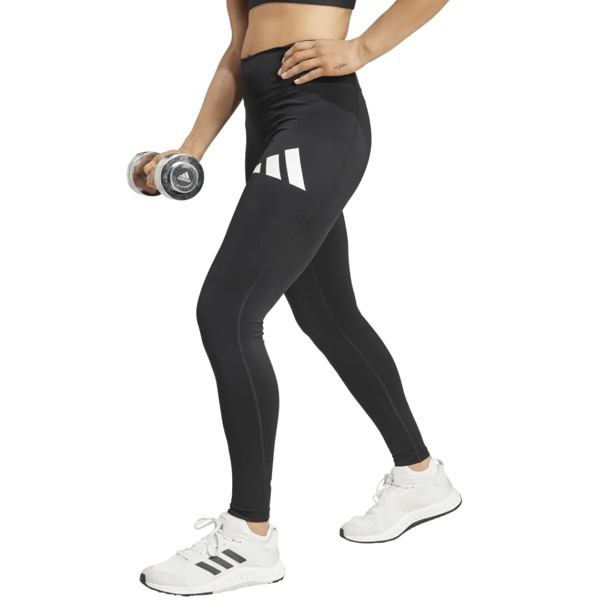 Discount Leggins sportivi da donna in cotone con logo Donna Abbigliamento Adidas|Gonne E Pantaloni