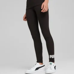 Sale Leggins sportivi neri da Bambina e Ragazza con logo bianco Ess Bambino Abbigliamento Puma|Pantaloni Bambino