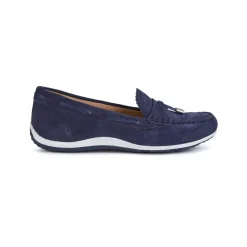 Online Mocassini blu navy da Donna in pelle scamosciata con nappina Donna Mocassini Donna
