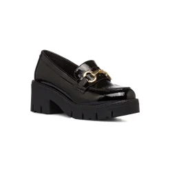 Best Mocassini chunky da donna neri effetto vernice Donna Mocassini Donna