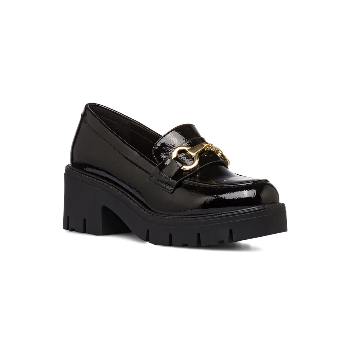 Best Mocassini chunky da donna neri effetto vernice Donna Mocassini Donna