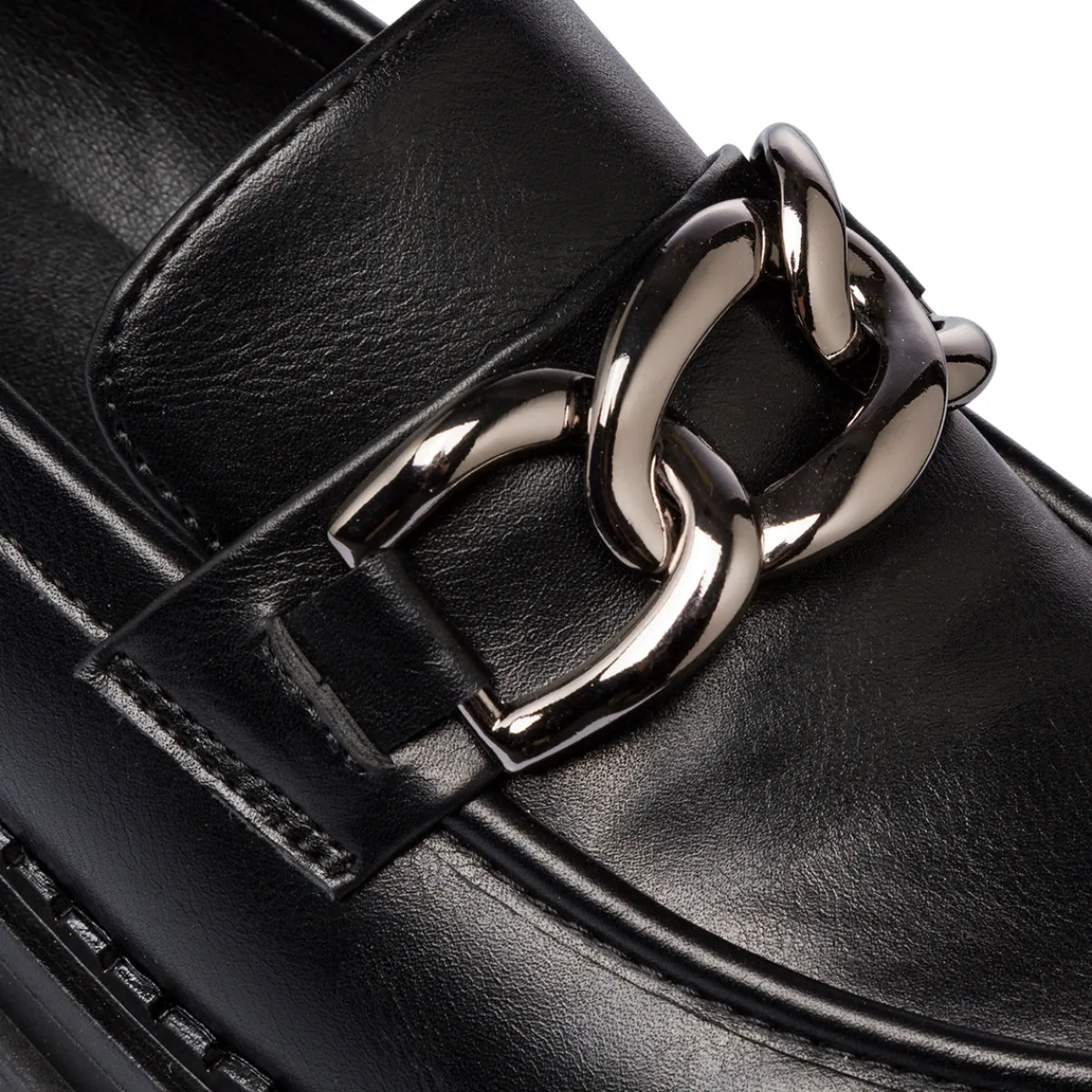 New Mocassini chunky da donna neri con fibbia Donna Mocassini Donna