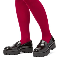 Mocassini chunky da donna neri effetto vernice Donna Mocassini Donna