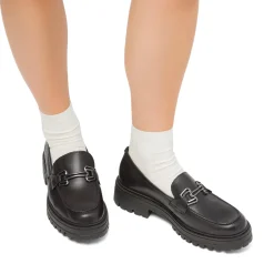 Discount Mocassini chunky da donna neri con morsetto Donna Mocassini Donna