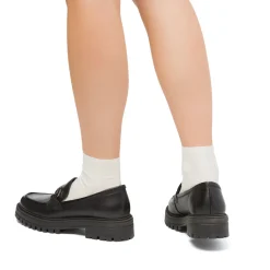 Discount Mocassini chunky da donna neri con morsetto Donna Mocassini Donna