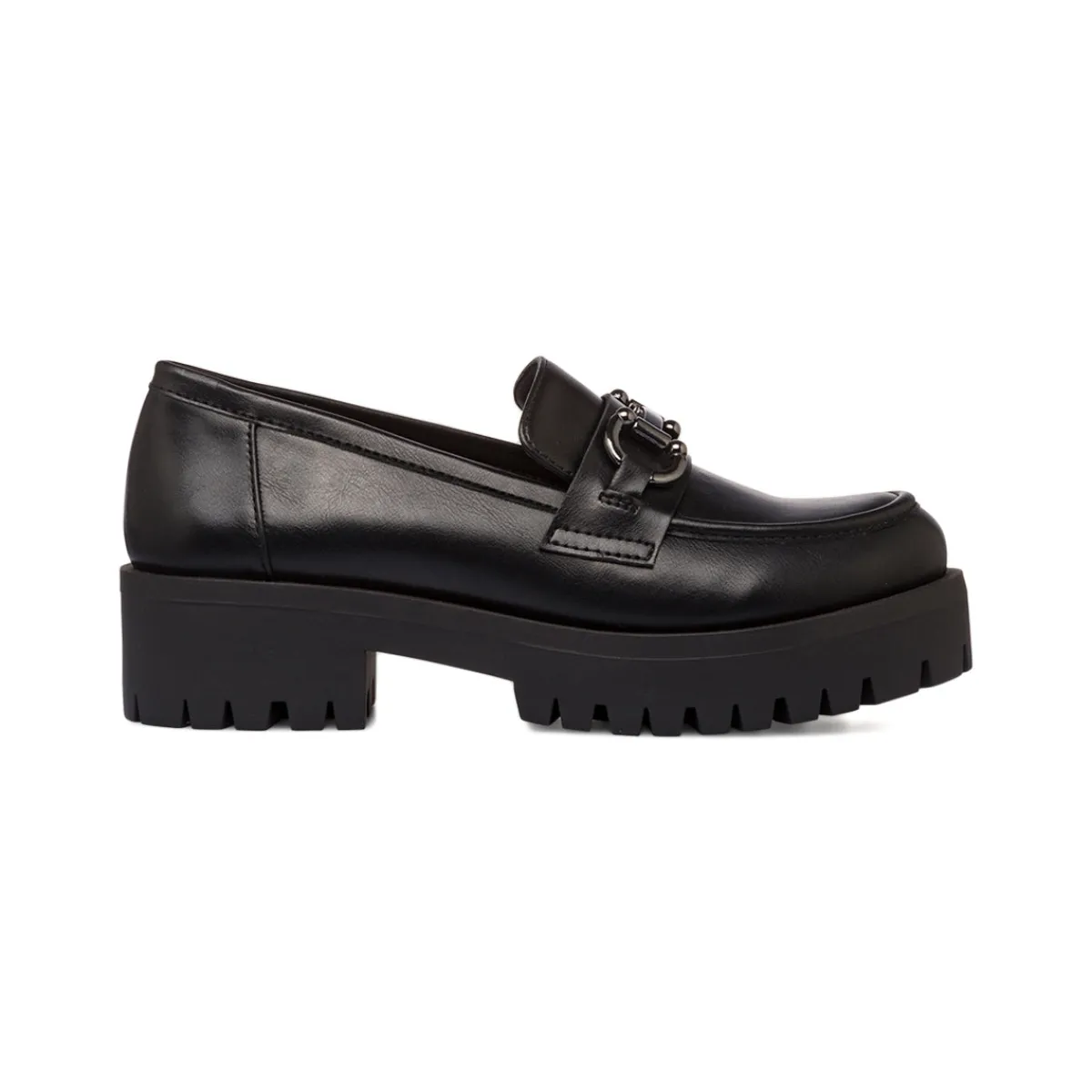 New Mocassini chunky da donna neri con fibbia Donna Mocassini Donna