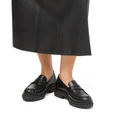 Sale Mocassini chunky da donna neri con borchie Donna Mocassini Donna
