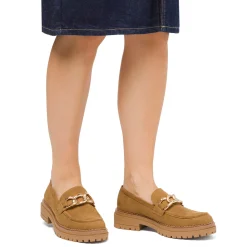 Best Mocassini chunky da donna marroni con fibbia Donna Mocassini Donna