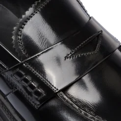 New Mocassini chunky neri da Uomo in pelle effetto vernice Uomo Mocassini Uomo