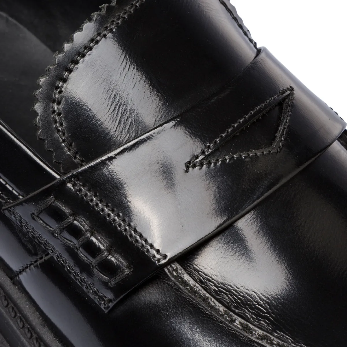 New Mocassini chunky neri da Uomo in pelle effetto vernice Uomo Mocassini Uomo