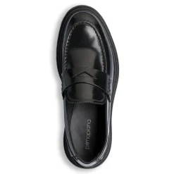 New Mocassini chunky neri da Uomo in pelle effetto vernice Uomo Mocassini Uomo