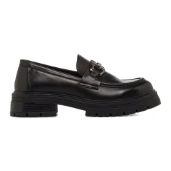 Clearance Mocassini chunky neri da Donna con dettaglio catena Donna Mocassini Donna