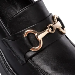 Best Mocassini chunky neri da Donna con fibbia e tacco Donna Mocassini Donna