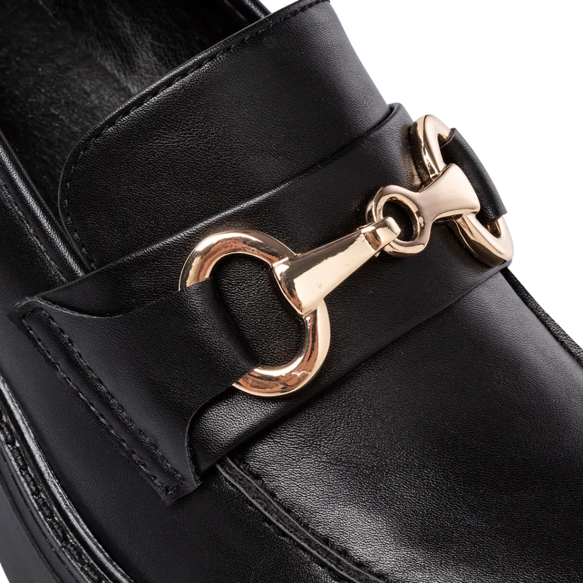 Best Mocassini chunky neri da Donna con fibbia e tacco Donna Mocassini Donna