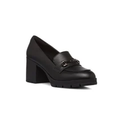 Discount Mocassini comfort neri con tacco da donna Donna Scarpe Comfort|Mocassini Donna