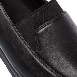 Discount Mocassini comfort neri da Donna con zeppa Donna Scarpe Comfort|Mocassini Donna