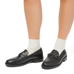 Hot Mocassini da donna neri con morsetto Donna Mocassini Donna