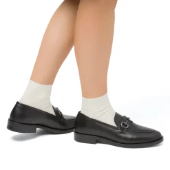 Hot Mocassini da donna neri con morsetto Donna Mocassini Donna