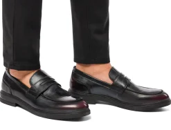 Mocassini eleganti bordeaux effetto vintage da uomo Uomo Scarpe Eleganti Uomo|Mocassini Uomo
