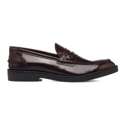 Sale Mocassini eleganti da uomo rosso bordeaux scuro in pelle Uomo Scarpe Eleganti Uomo|Scarpe Cerimonia Uomo