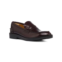 Sale Mocassini eleganti da uomo rosso bordeaux scuro in pelle Uomo Scarpe Eleganti Uomo|Scarpe Cerimonia Uomo